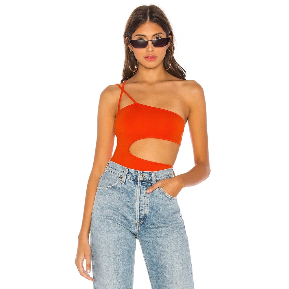 h:ours - Laney Bodysuit | Color: Red Orange | Size: SMALL | NWOT